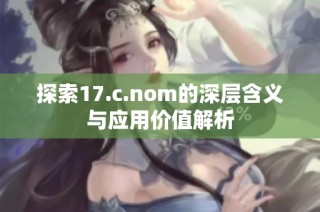 探索17.c.nom的深层含义与应用价值解析