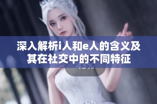 深入解析i人和e人的含义及其在社交中的不同特征