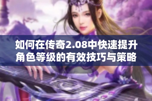 如何在传奇2.08中快速提升角色等级的有效技巧与策略