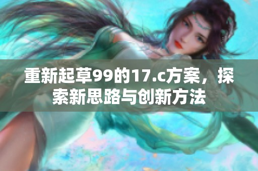 重新起草99的17.c方案，探索新思路与创新方法