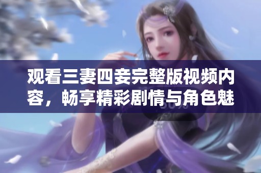 观看三妻四妾完整版视频内容，畅享精彩剧情与角色魅力