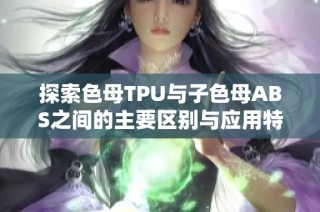 探索色母TPU与子色母ABS之间的主要区别与应用特点