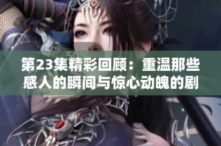 第23集精彩回顾：重温那些感人的瞬间与惊心动魄的剧情