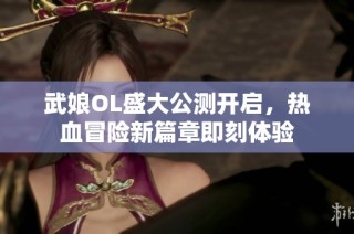 武娘OL盛大公测开启，热血冒险新篇章即刻体验