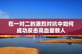 在一对二的激烈对抗中如何成功反击高血量敌人