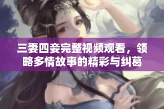 三妻四妾完整视频观看，领略多情故事的精彩与纠葛