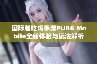 国际版吃鸡手游PUBG Mobile全新体验与玩法解析