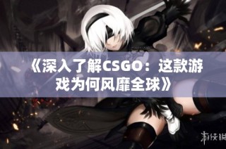 《深入了解CSGO：这款游戏为何风靡全球》