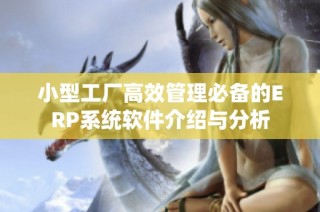 小型工厂高效管理必备的ERP系统软件介绍与分析