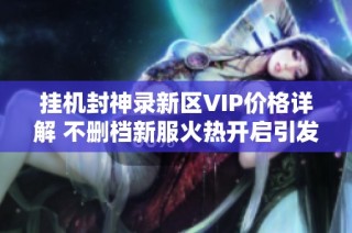 挂机封神录新区VIP价格详解 不删档新服火热开启引发玩家热潮