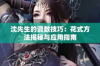 沈先生的调数技巧：花式方法揭秘与应用指南