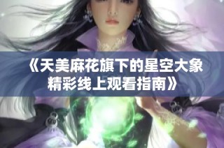 《天美麻花旗下的星空大象精彩线上观看指南》