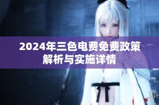 2024年三色电费免费政策解析与实施详情