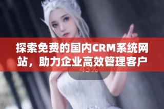 探索免费的国内CRM系统网站，助力企业高效管理客户关系