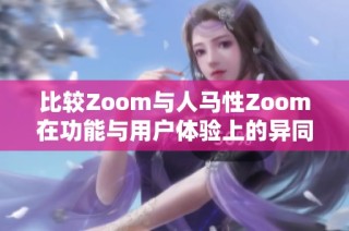 比较Zoom与人马性Zoom在功能与用户体验上的异同