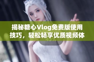 揭秘糖心Vlog免费版使用技巧，轻松畅享优质视频体验