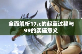 全面解析17.c的起草过程与99的实施意义