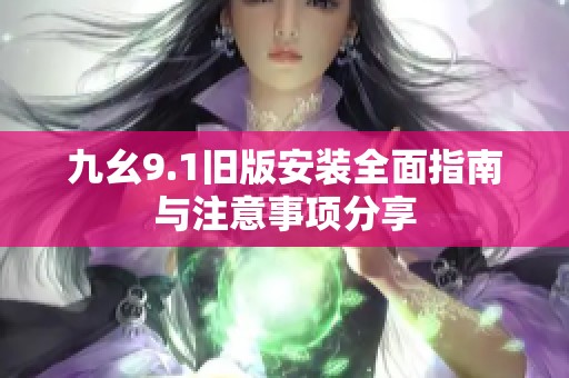 九幺9.1旧版安装全面指南与注意事项分享