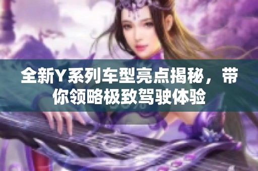 全新Y系列车型亮点揭秘，带你领略极致驾驶体验