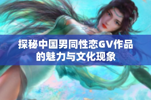 探秘中国男同性恋GV作品的魅力与文化现象