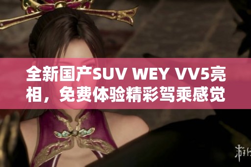 全新国产SUV WEY VV5亮相，免费体验精彩驾乘感觉